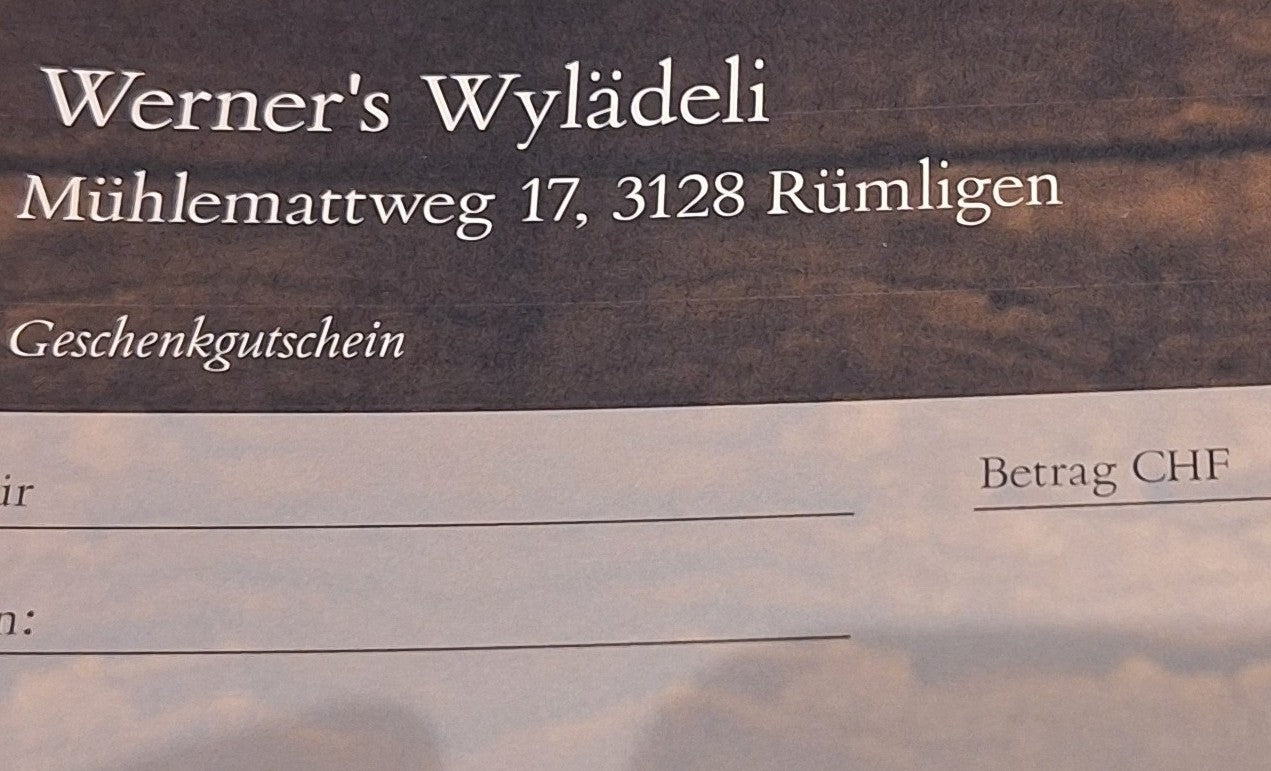 Gutschein Werner's Wylädeli