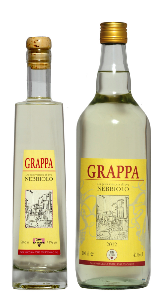 Grappa di pura Vinaccia da uve Nebbiolo LA TORRE