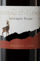 Humagne Rouge 2023 AOC Valais Nouveau St-Clément