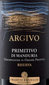 Argivo DOP 2016 Primitivo di Manduria Riserva